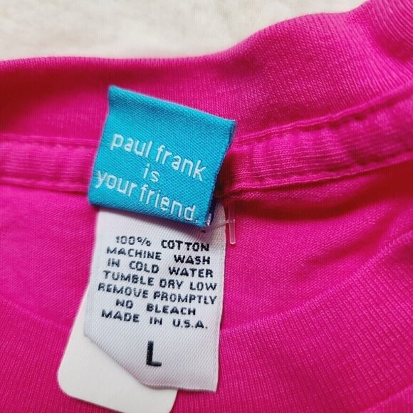 Vintage Paul Frank Tshirt, Julius Excercise, Hot Pink, Small - Picture 4 of 5